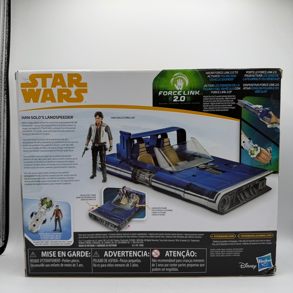Star Wars Force Link 2.0 Han Solo Landspeeder Vehicle & Corellia Figure E1263 - Picture 4 of 12